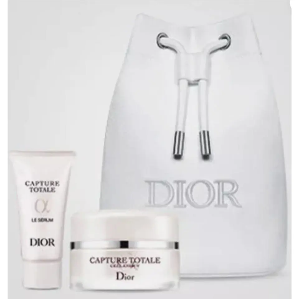 Dior Capture Totale Ritual Gift - Drawstring Satchel Bag - Serum Cream Minis