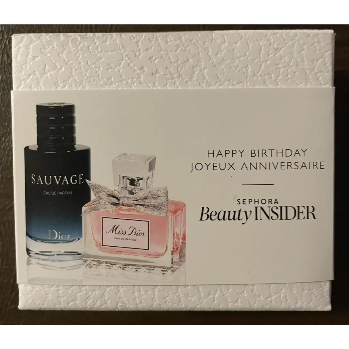 Sephora Dior Fragrance Mini Birthday Gift Set Miss Dior 5ml Sauvage 10ml Bnip
