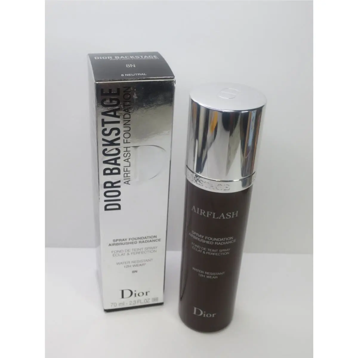 Christian Dior Backstage Airflash Spray Foundation 8N Neutral 2.3 OZ Boxed
