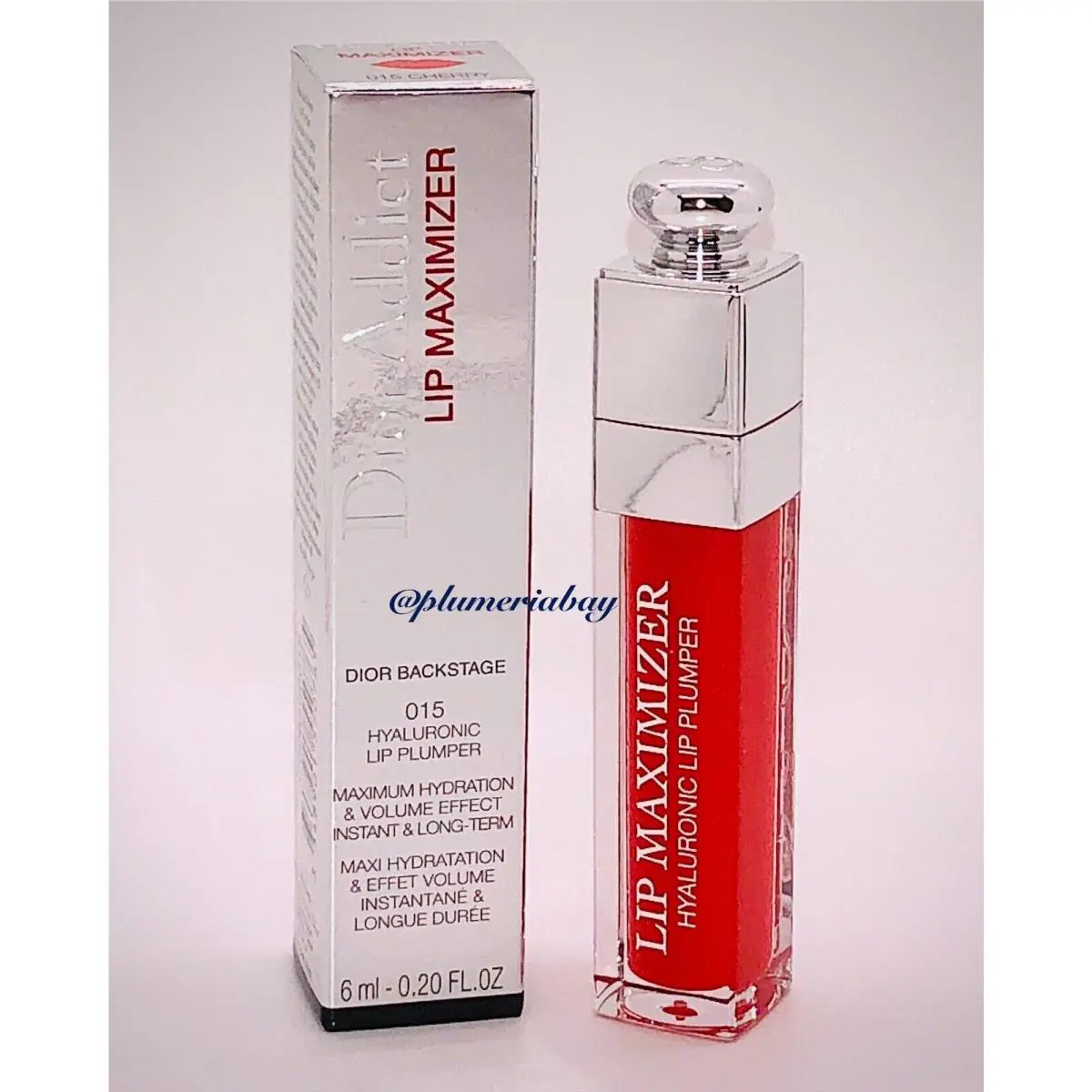 Dior Addict Lip Maximizer 015 Cherry Full Size Plumping Gloss 6mL 0.2oz