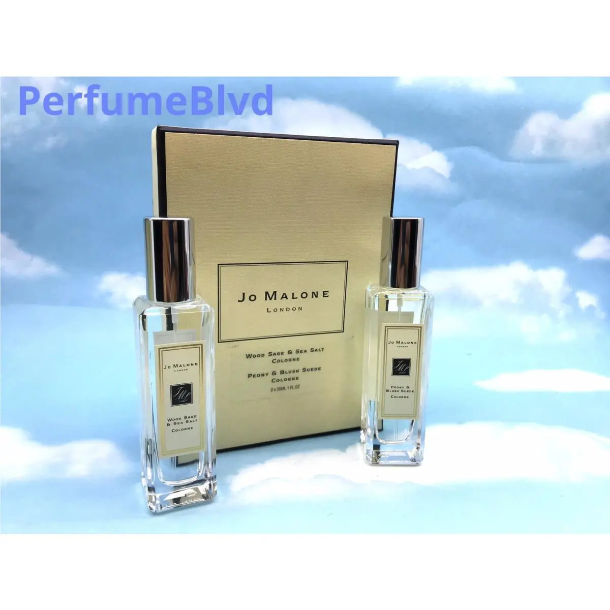 JO Malone Wood Sage Sea Salt Peony Blush Suede 2X30 ML Cologne Spray Unisex