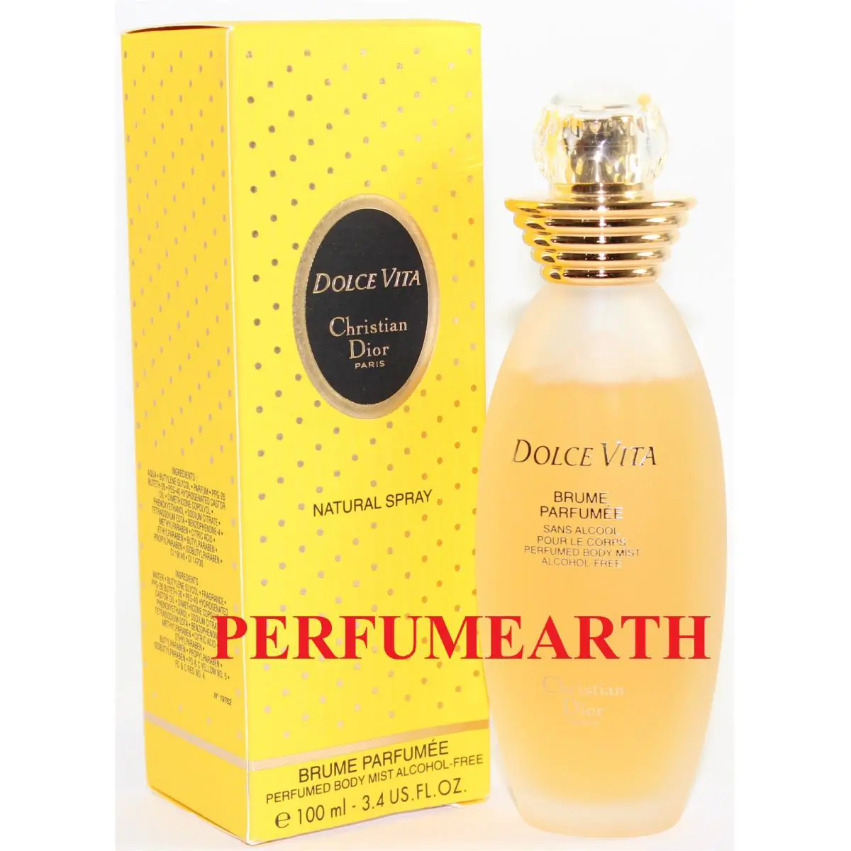 Dolce Vita Brume Parfumee 3.4 OZ Body Mist Spray For Women IN A Box by Dior