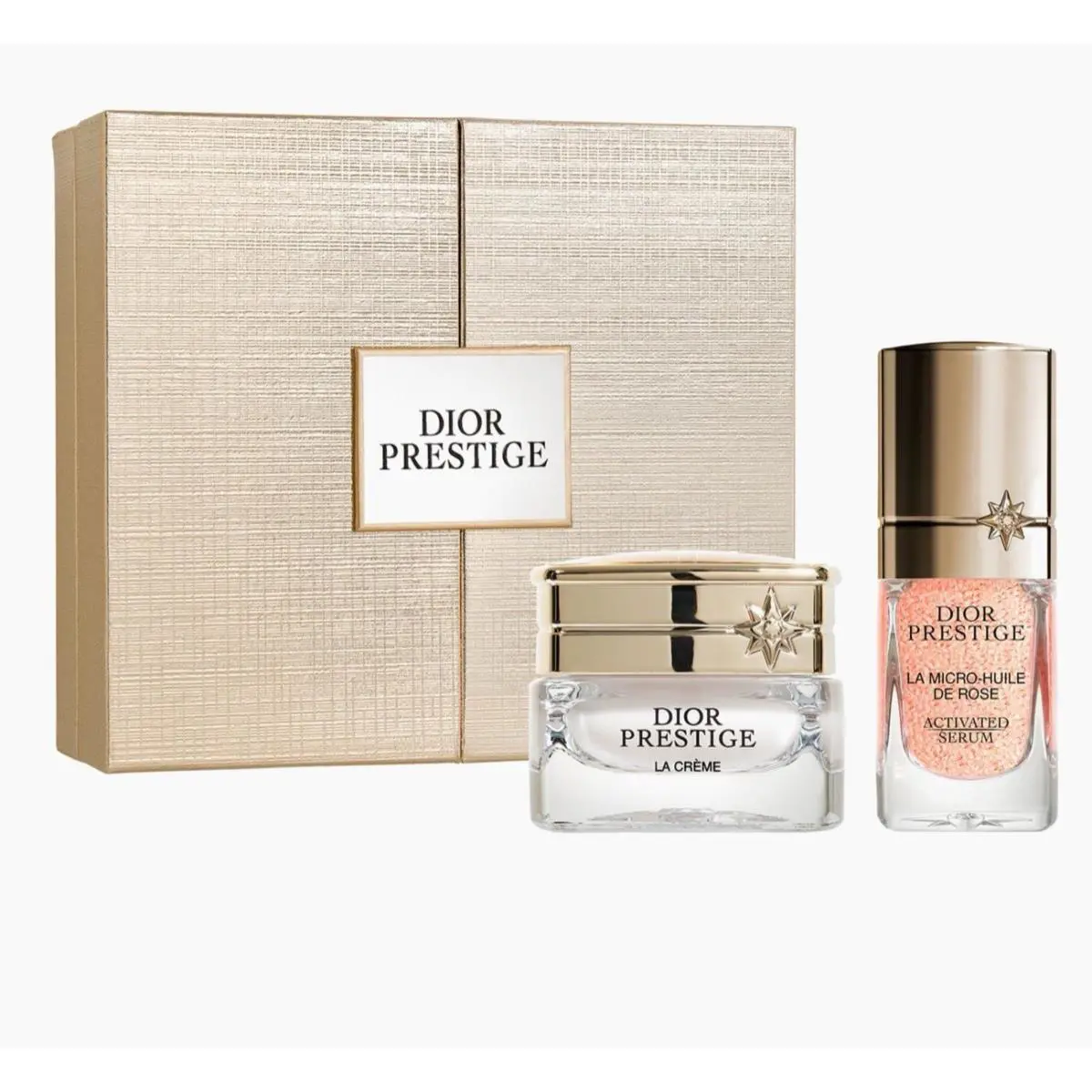 2Pc Dior Prestige Gift Travel: De Rose Advanced Serum Crème Essentitelle