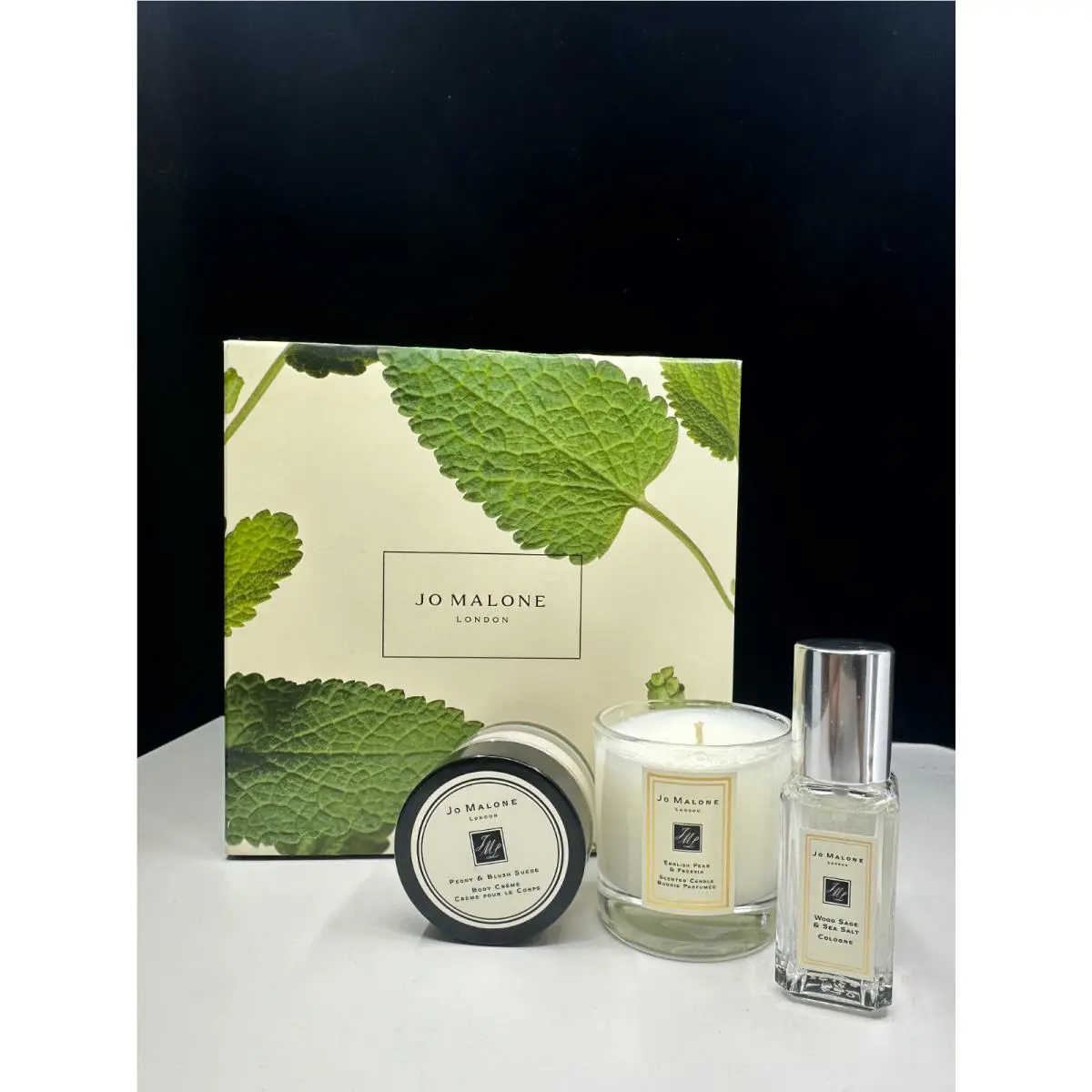 Jo Malone Mini 3 Piece Luxuries Set Cream Candle Cologne Limited Edition