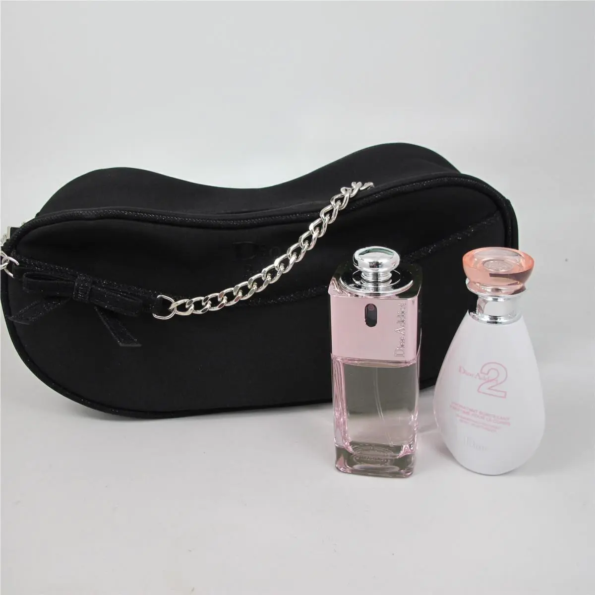 Dior Addict 2 by Dior 3 Pcs Set: 1.7 oz Edt Spray 1.7 Body Lotion Purse Rare