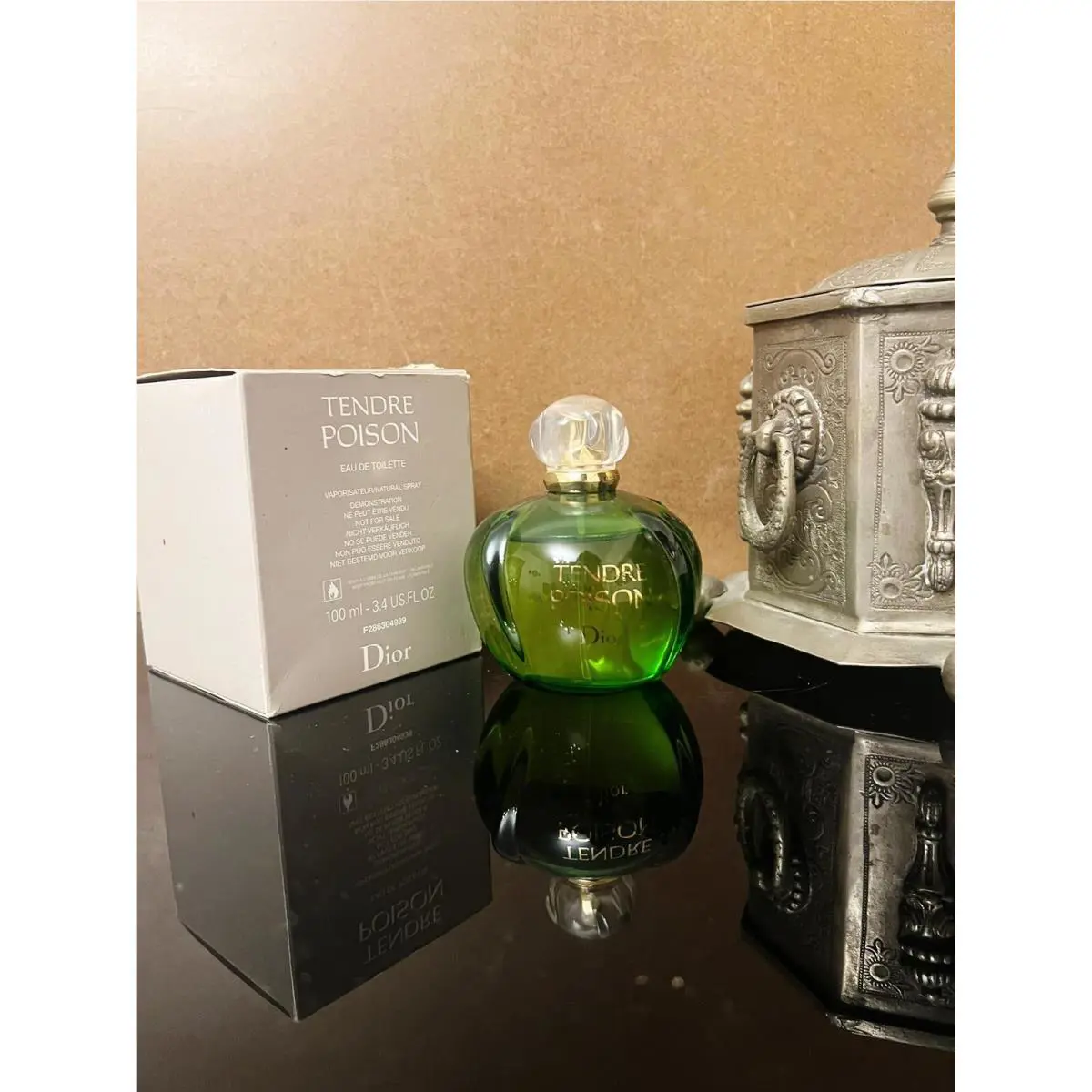 Christian Dior Tendre Poison Edt 100 ml 3.4 oz Apple Bottle Bnitb