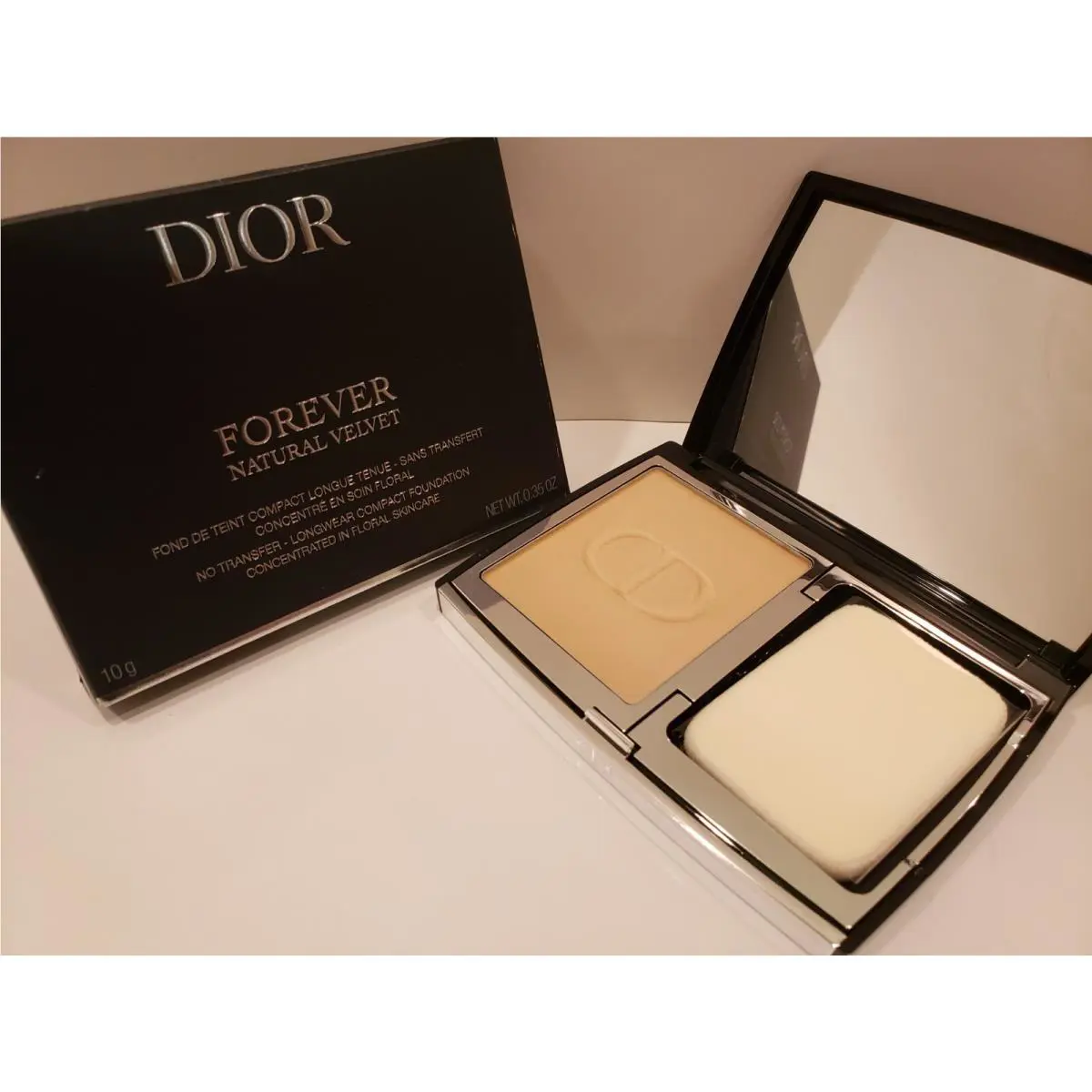 Dior Forever Natural Velvet Longwear Compact Matte Foundation 4N Neutral 0.35Oz