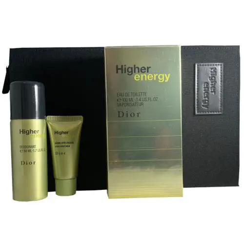 Higher Energy  Men Set3.4oz Eau Detoilette Spray Deo A/s Balm Pouch Rare by Dior