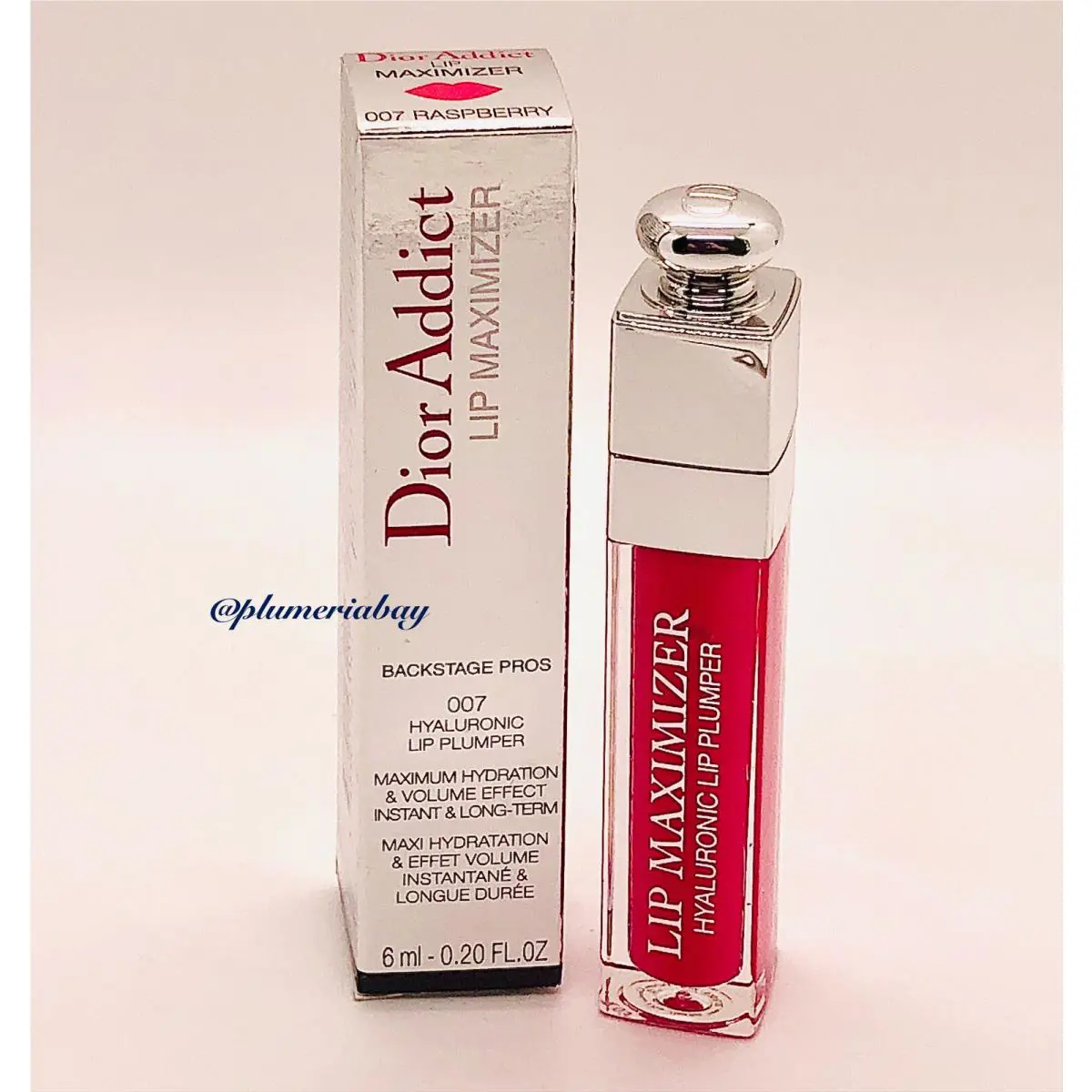 Dior Addict Lip Maximizer 007 Raspberry Full Size Plumping Gloss 6mL 0.2oz