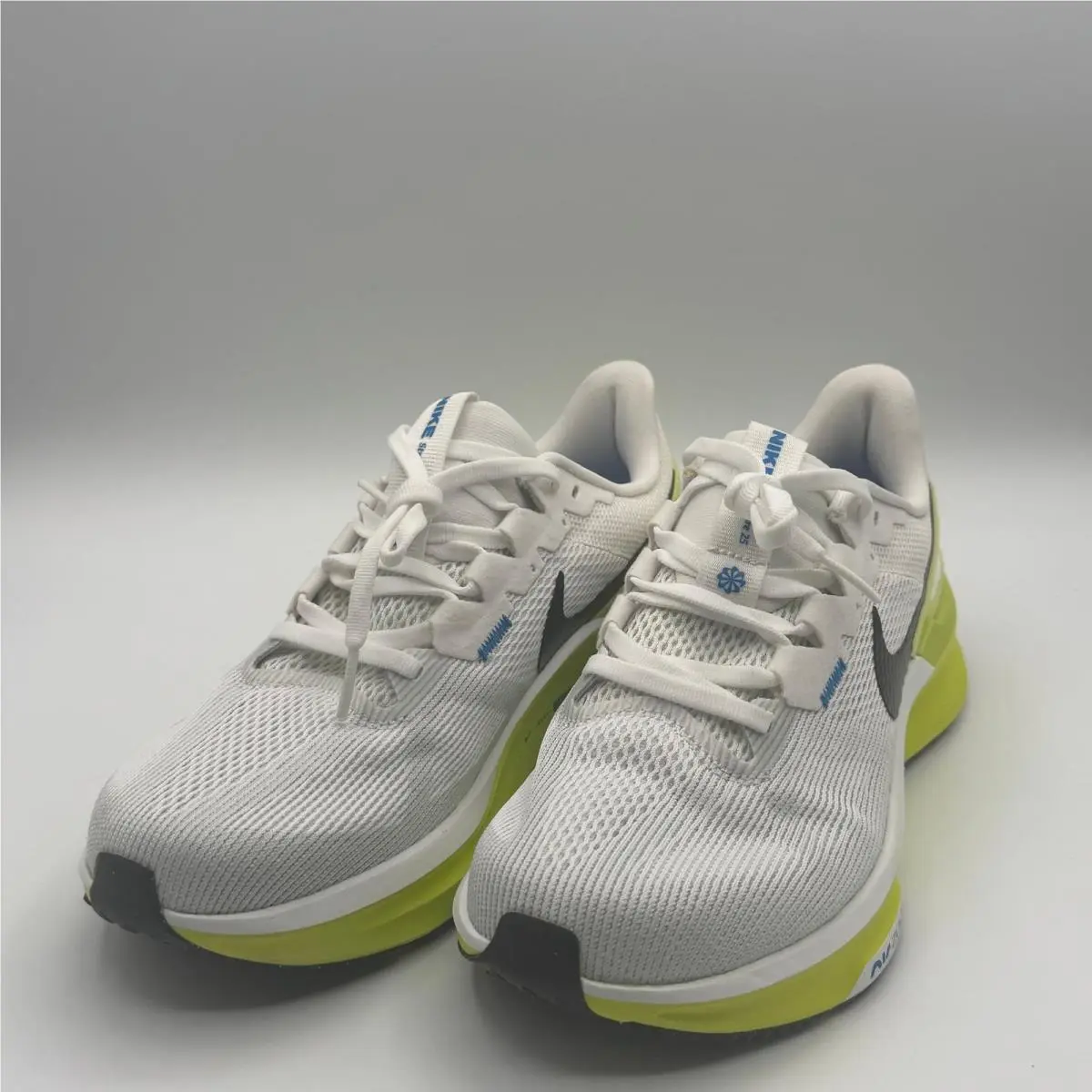 Nike Air Zoom Structure 25 Size 7 White Platinum Tint Star Blue Running Shoes