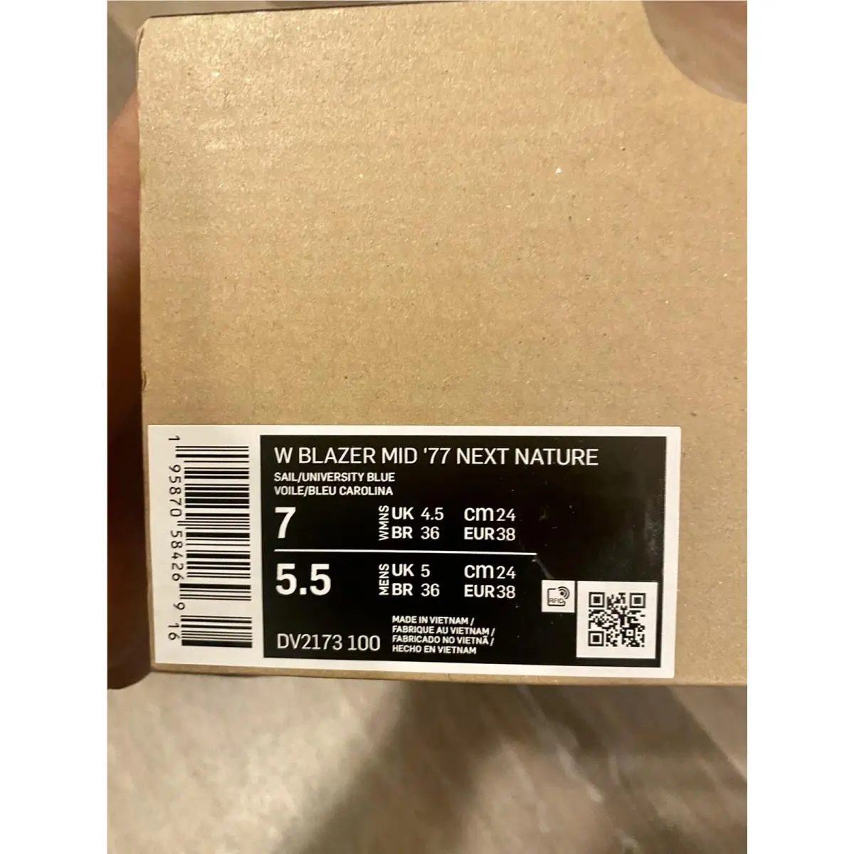 Nike shoes - Nike Blazer Mid `77 Next Nature - DV2173-100 - Sail-University Blue (UPC: 195870584269) 10