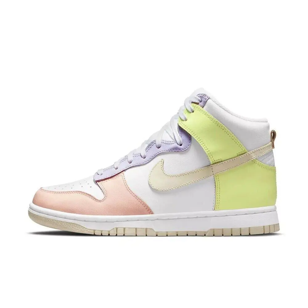 Sz 11.5 - Women`s Nike Dunk High DD1869 108 White/cashmere Lt Lemon Twist