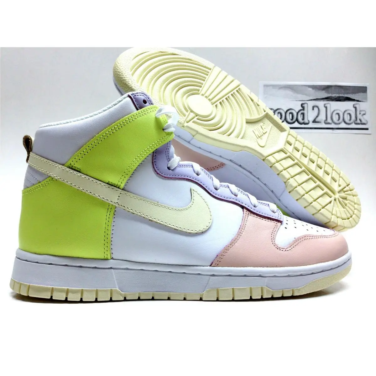 Nike Dunk High White/cashmere-lt Lemon Twist Size Women`s 9.5 DD1869-108