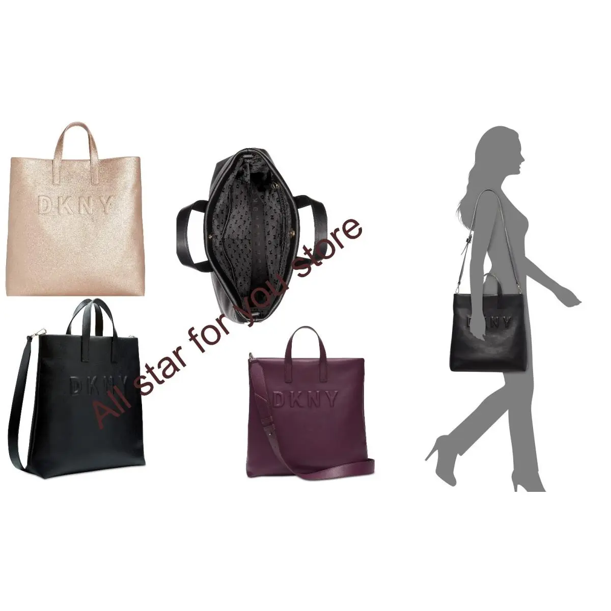 Dkny Women`s Tote Bag Tilly Dkny Logo Tote Bag