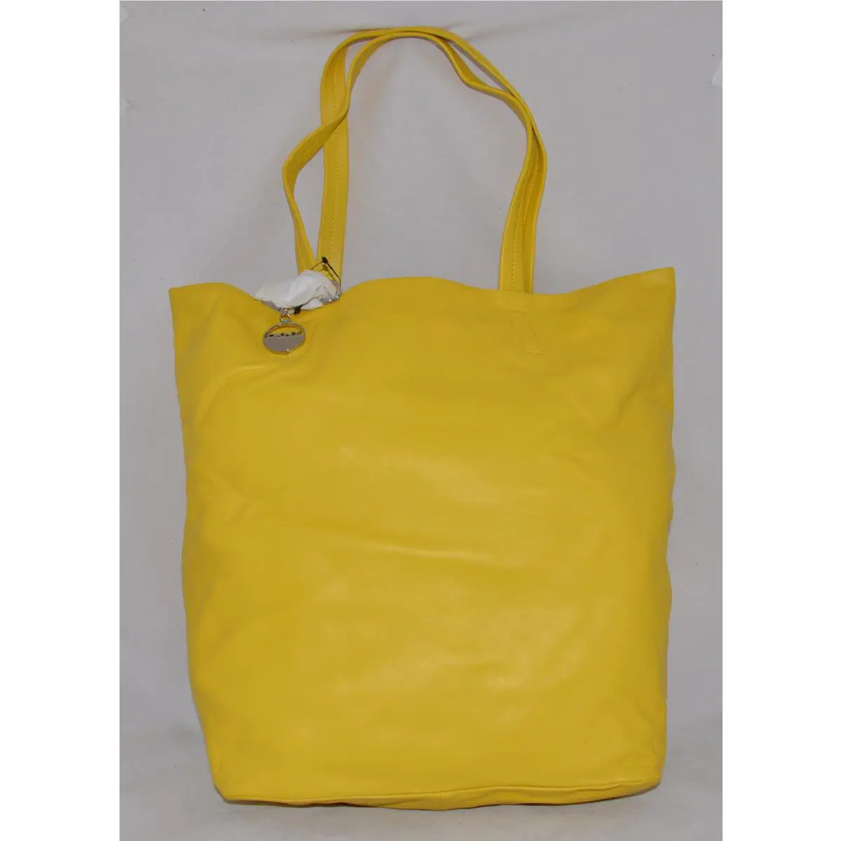 Dkny Pure Soft Leather Large Shopper Summer Bag Tote Purse Handbag Sac Yellow by DKNY