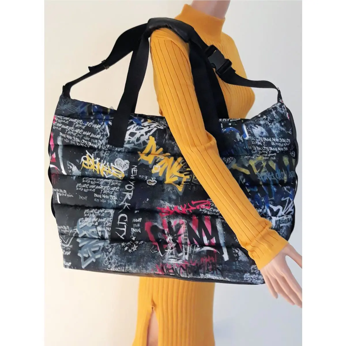 Dkny Nora Weekender Duffle Bag with Graffiti Print