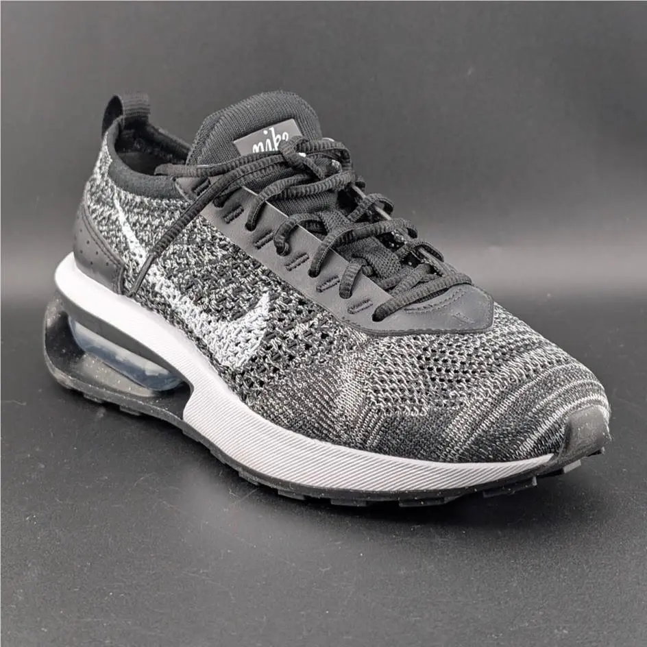 Air Max Flyknit Racer Black White Volt Women`s Size 6 / Kids Size 4.5 by Nike
