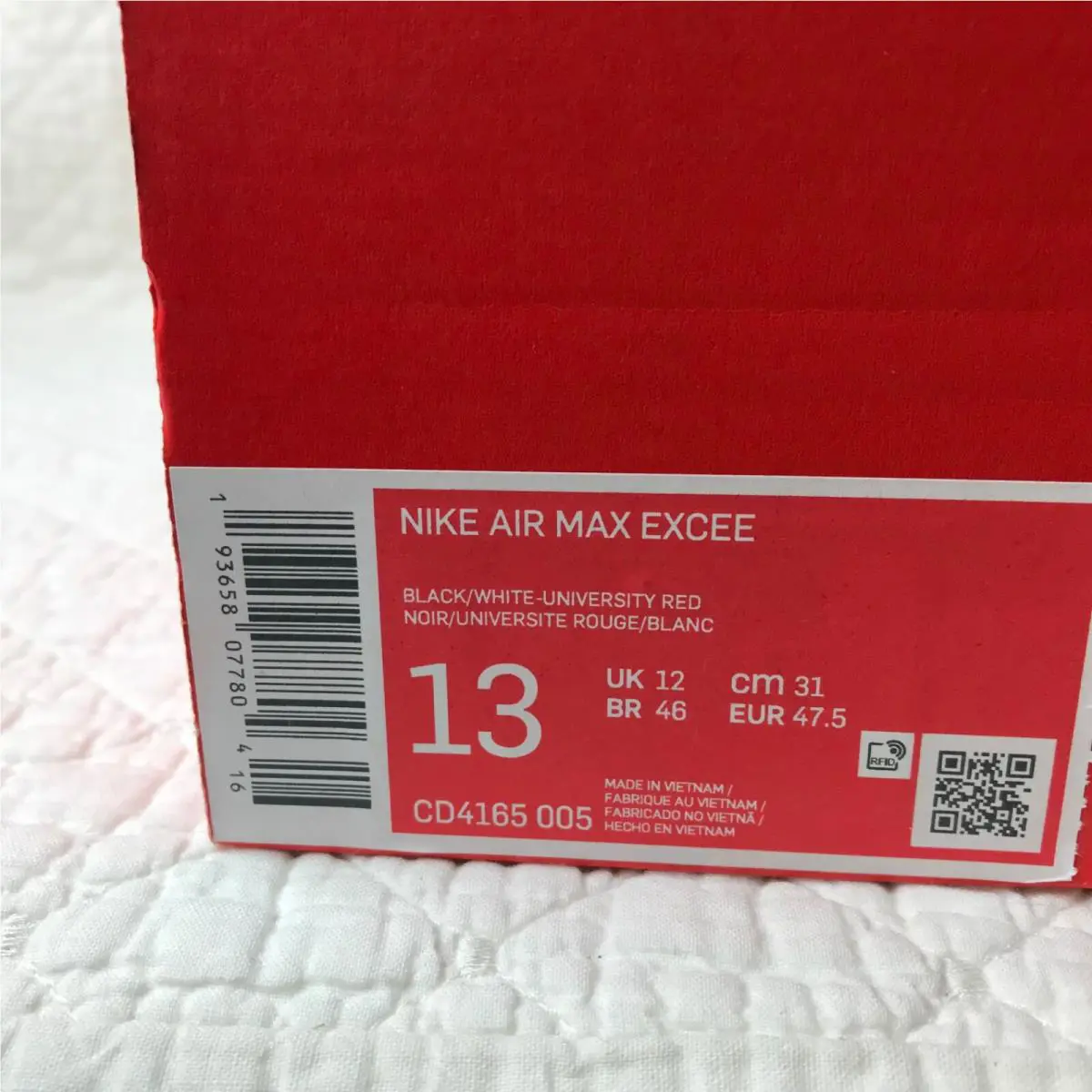 Nike shoes - Nike Air Max Excee - Air Max Excee - CD4165-005 - Black/White-University red 11