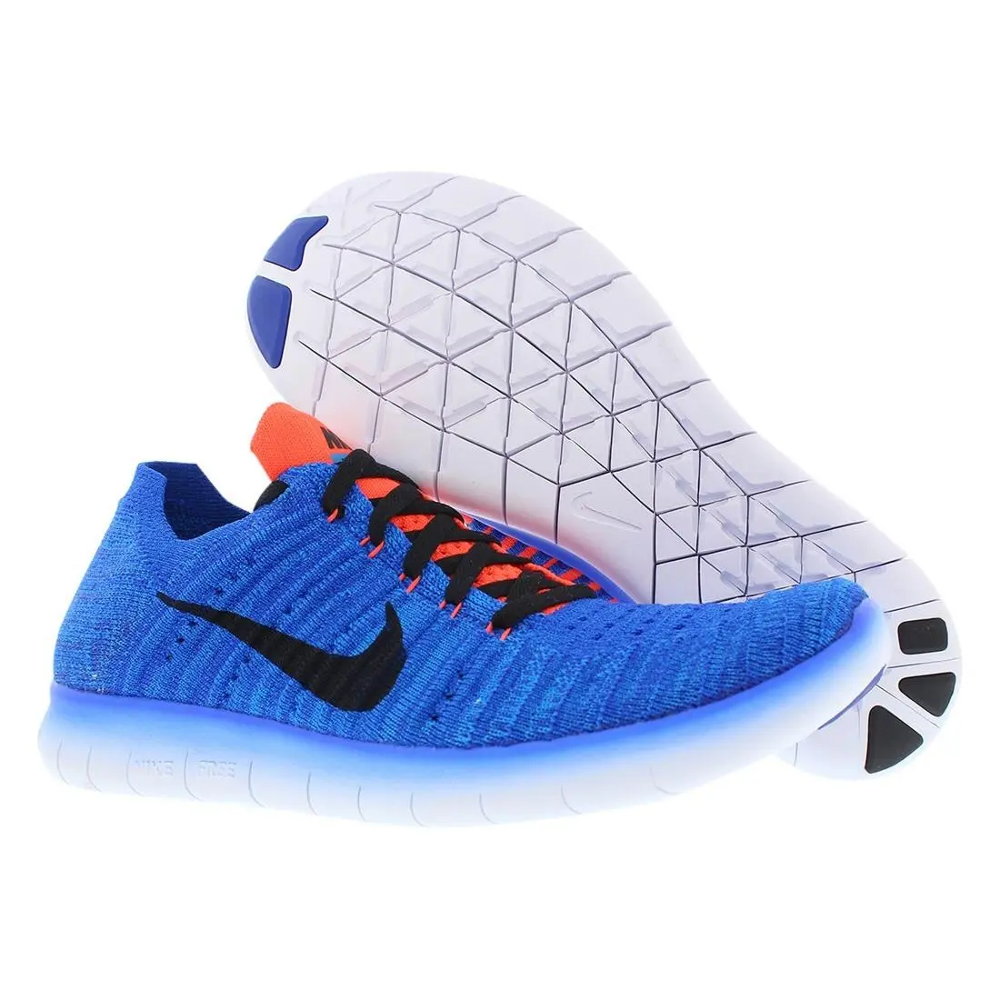 Nike Free Run Flyknit Racer Blue/black-total Crimson 834362-401 5.5y