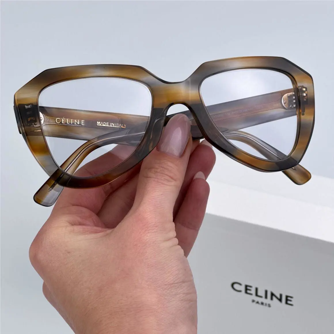Celine Women Sunglasses Colored Havana Clear Smoke Photochromic CL40046U 55A