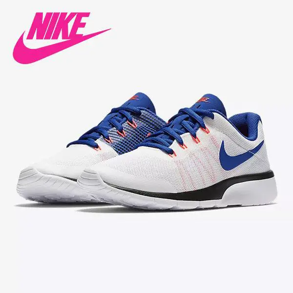 Nike Tanjun Racer Sport Unisex Men Size 7 / Women Size 8.5 Shoes White/blue - WHITE/BLUE - AH5244-100