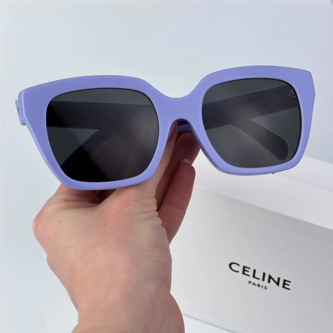 Celine Women Sunglasses Shiny Lilac Smoke Grey Geometric CL40198F 78A