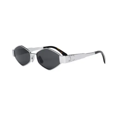 Celine Triomphe CL40254U 16A Shiny Palladium/smoke Metal Women`s Sunglasses - Frame: Shiny Palladium, Lens: Smoke