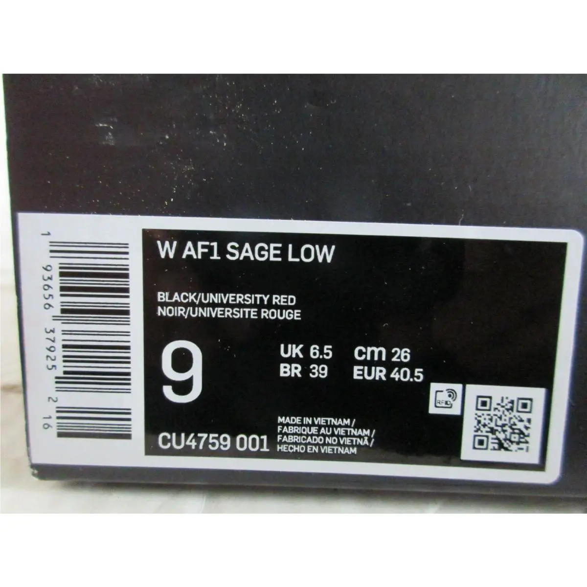 Nike shoes - Nike Air Force 1 - Air Force - CU4759-001 - Black (UPC: 193656379252) 3