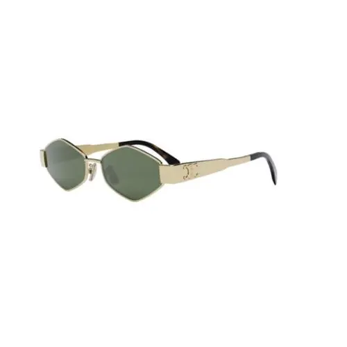 Celine Triomphe CL40254U 30N Shiny Endura Gold/green Metal Women`s Sunglasses