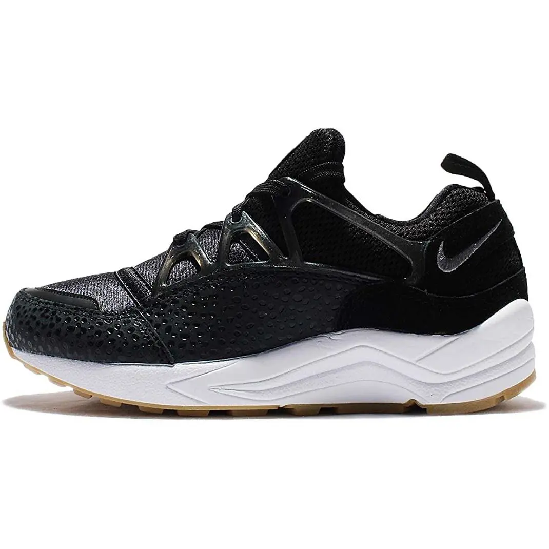 Nike Womens Air Huarache Light Prm Safari Trainers Black White 819011 001 - Black