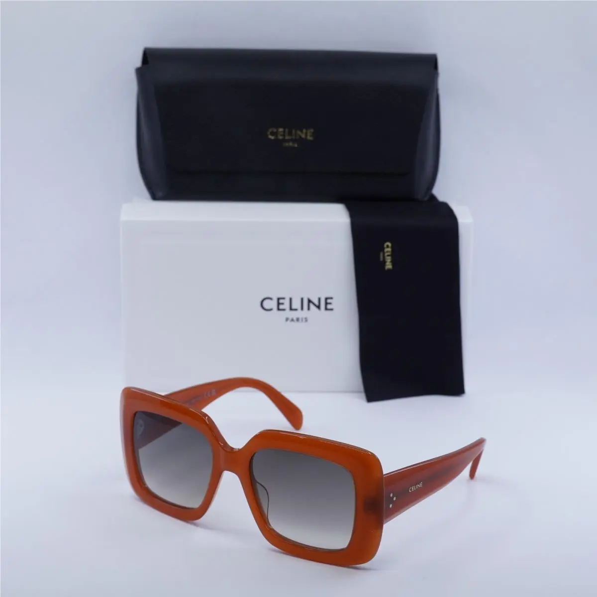 Celine CL40263I 42F Shiny Orange/brown Gradient 54-19-135 Sunglasses
