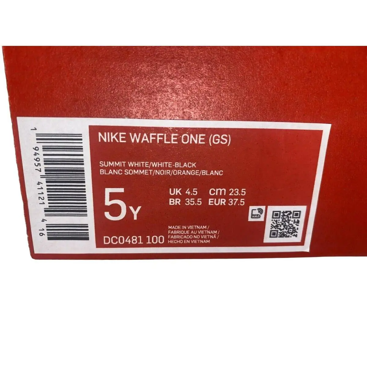 Nike shoes - Waffle One - Waffle One - DC0481-100-5-Medium - Multicolor (UPC: 194957411214) 5