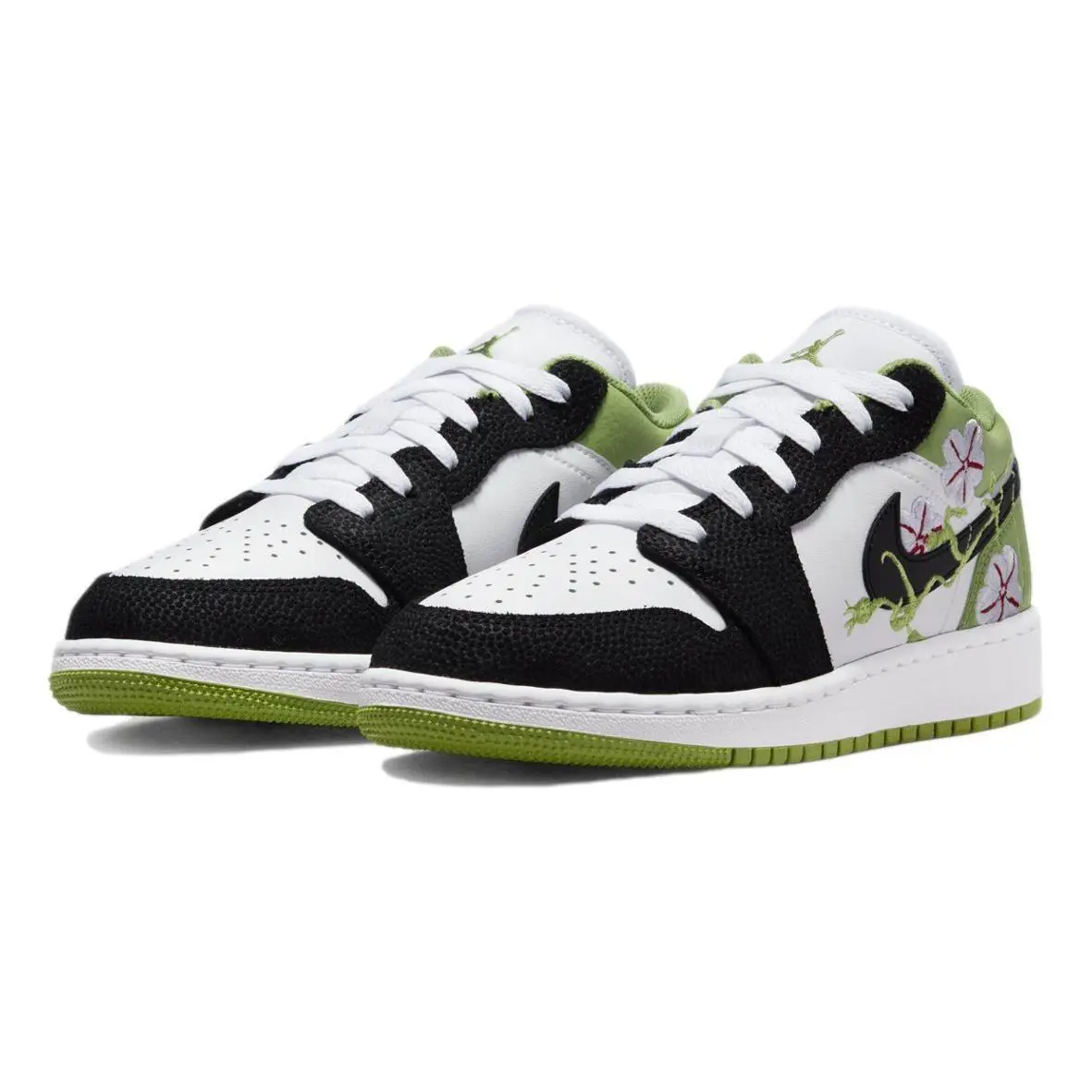 Nike shoes - Jordan 1 Low SE (GS) - DQ8389100 - White/Black-Altitude Green (UPC: 196151820342) 1