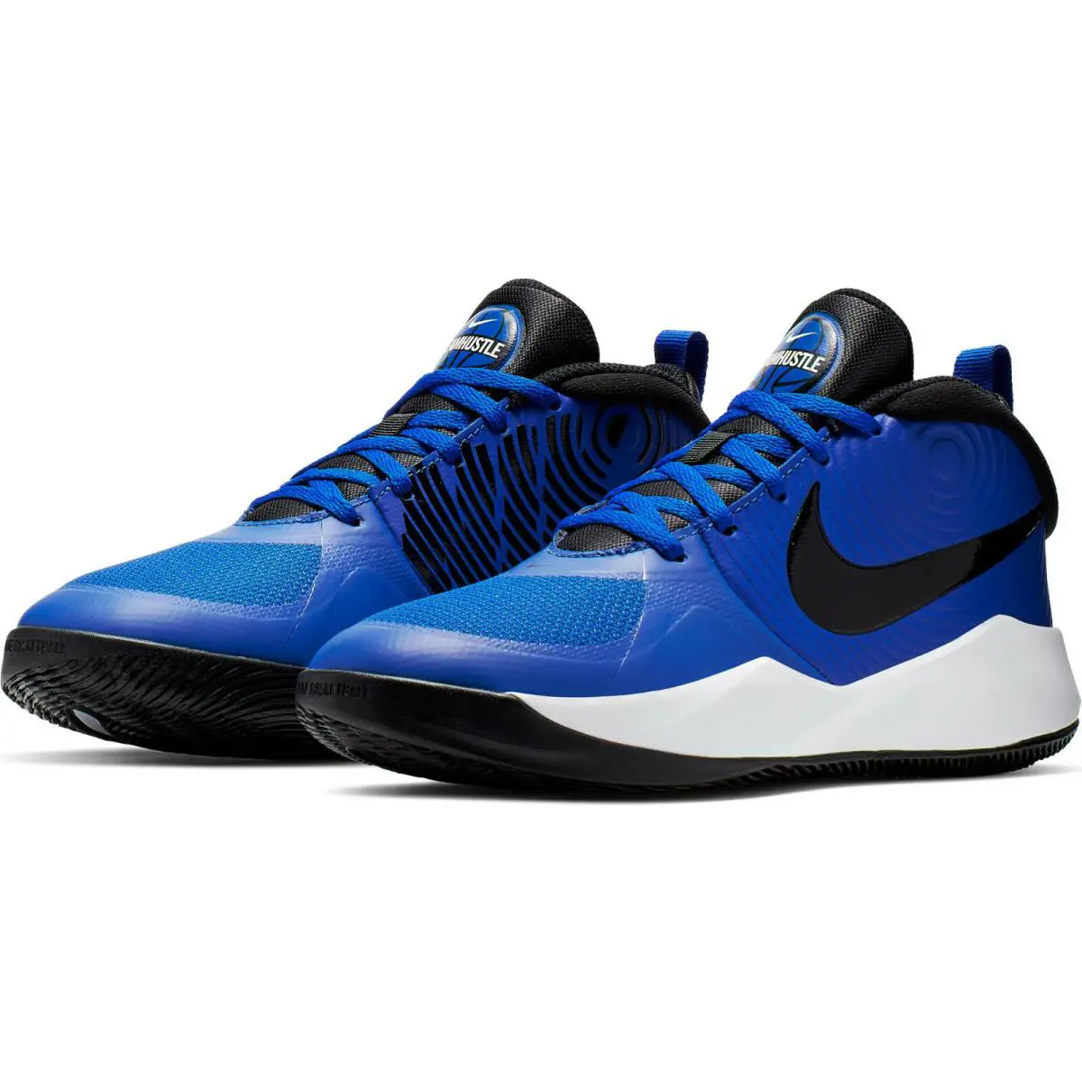 Nike Team Hustle D9 Sneakers Unisex Men Size 7 = Women Size 8.5 Shoes Royal - Game Royal/Black/White