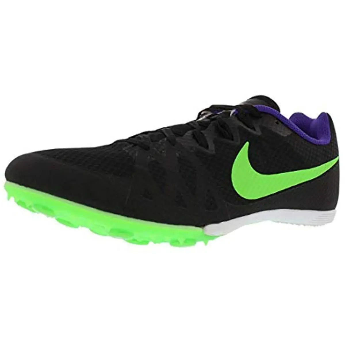Nike Men`s Zoom Rival MD 8 Track Spike Black/fierce Purple/green Strike Size 13 - Black