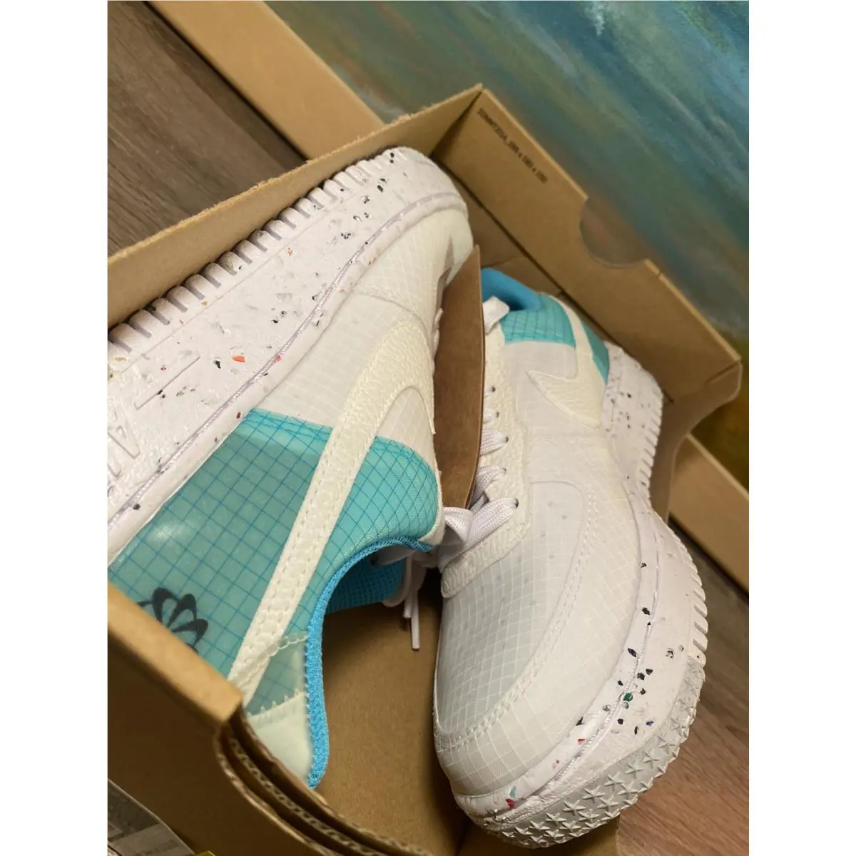 Nike shoes - Nike Air Force 1 - Air Force - DO7692-101 - White, Manufacturer: White/Dynamic Turquoise/Armory Navy/White 8