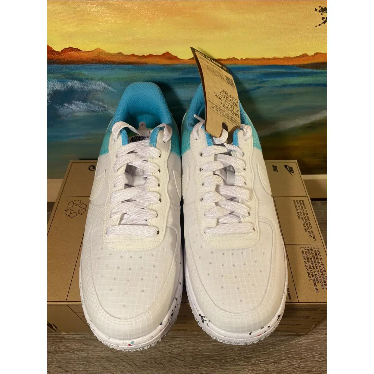 Nike shoes - Nike Air Force 1 - Air Force - DO7692-101 - White, Manufacturer: White/Dynamic Turquoise/Armory Navy/White 1