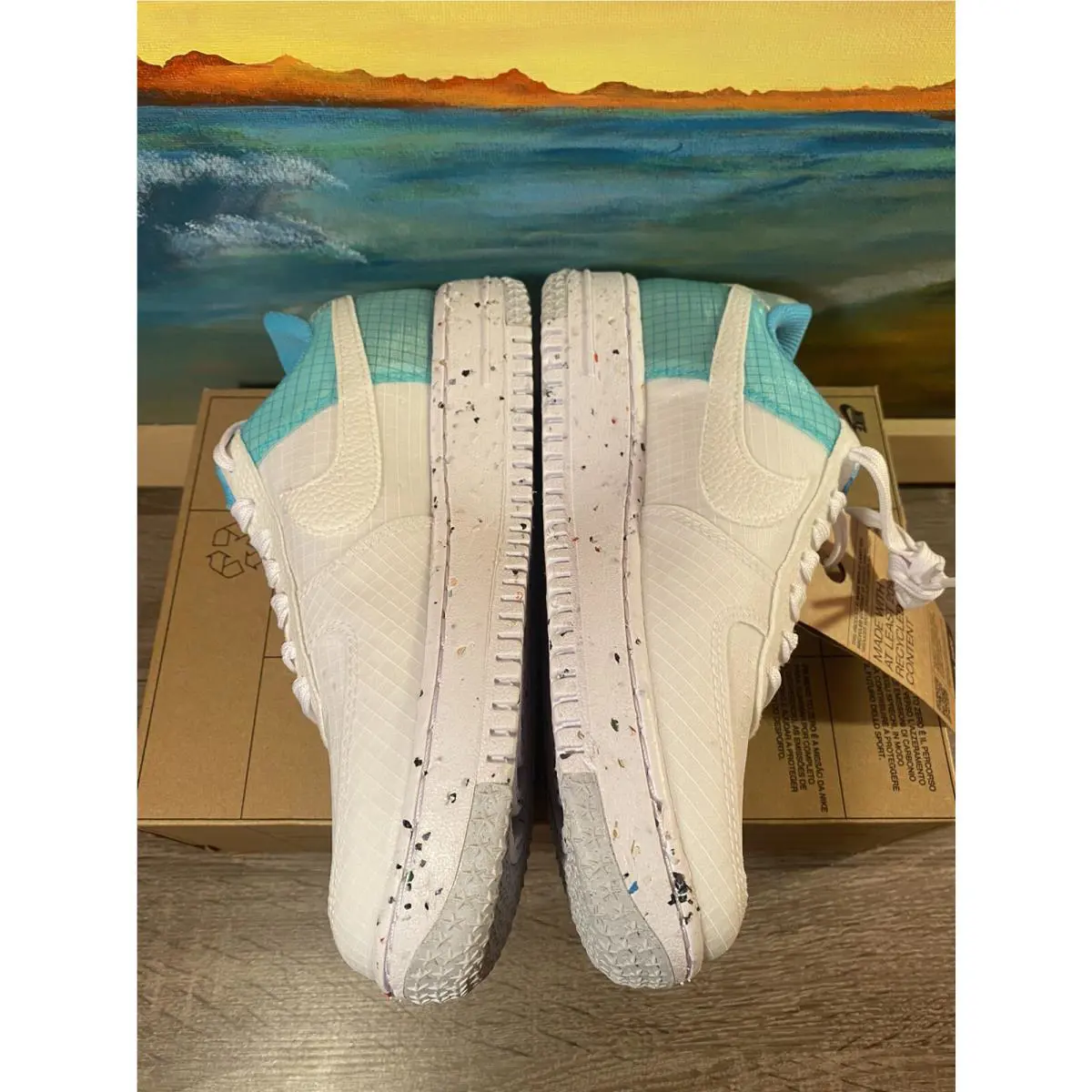 Nike shoes - Nike Air Force 1 - Air Force - DO7692-101 - White, Manufacturer: White/Dynamic Turquoise/Armory Navy/White 5