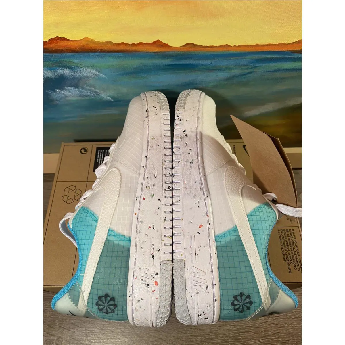 Nike shoes - Nike Air Force 1 - Air Force - DO7692-101 - White, Manufacturer: White/Dynamic Turquoise/Armory Navy/White 6