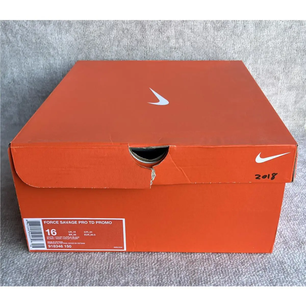 Nike shoes - Nike Force Savage - Force Savage - 918346-150 - Black White Court Purple 5