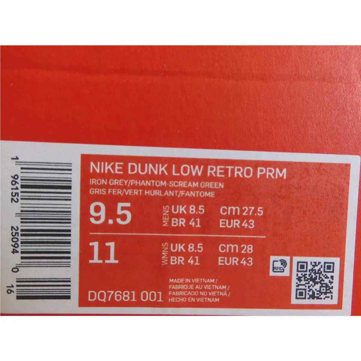 Nike shoes - Nike Dunk Low - Dunk Low - DQ7681-001 - Iron Grey Phantom Ghost Green 3