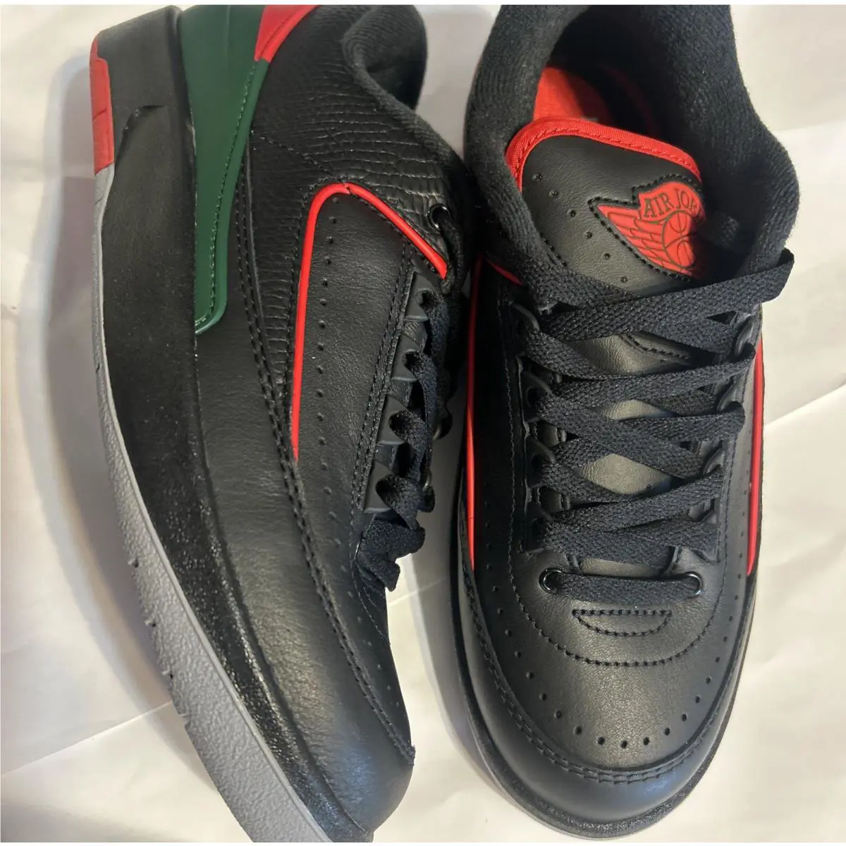 Nike shoes - 2 Retro Low - Retro Low - Black Red Green 3