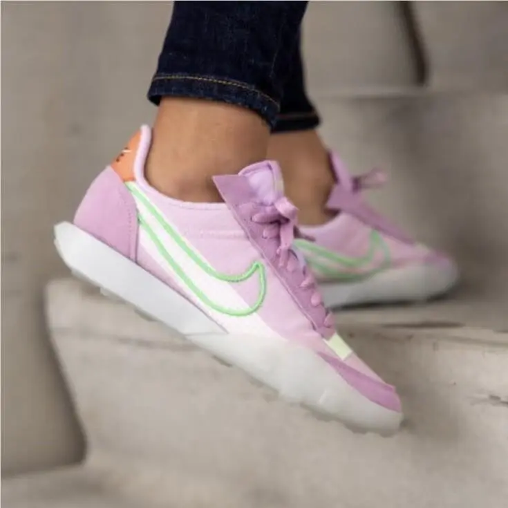 Nike shoes - Waffle Racer 2X - Waffle Racer - CK6647-601 - Light Arctic Pink/Grey Fog/Barely Volt/Poison Green (UPC: 0194499056591) 1