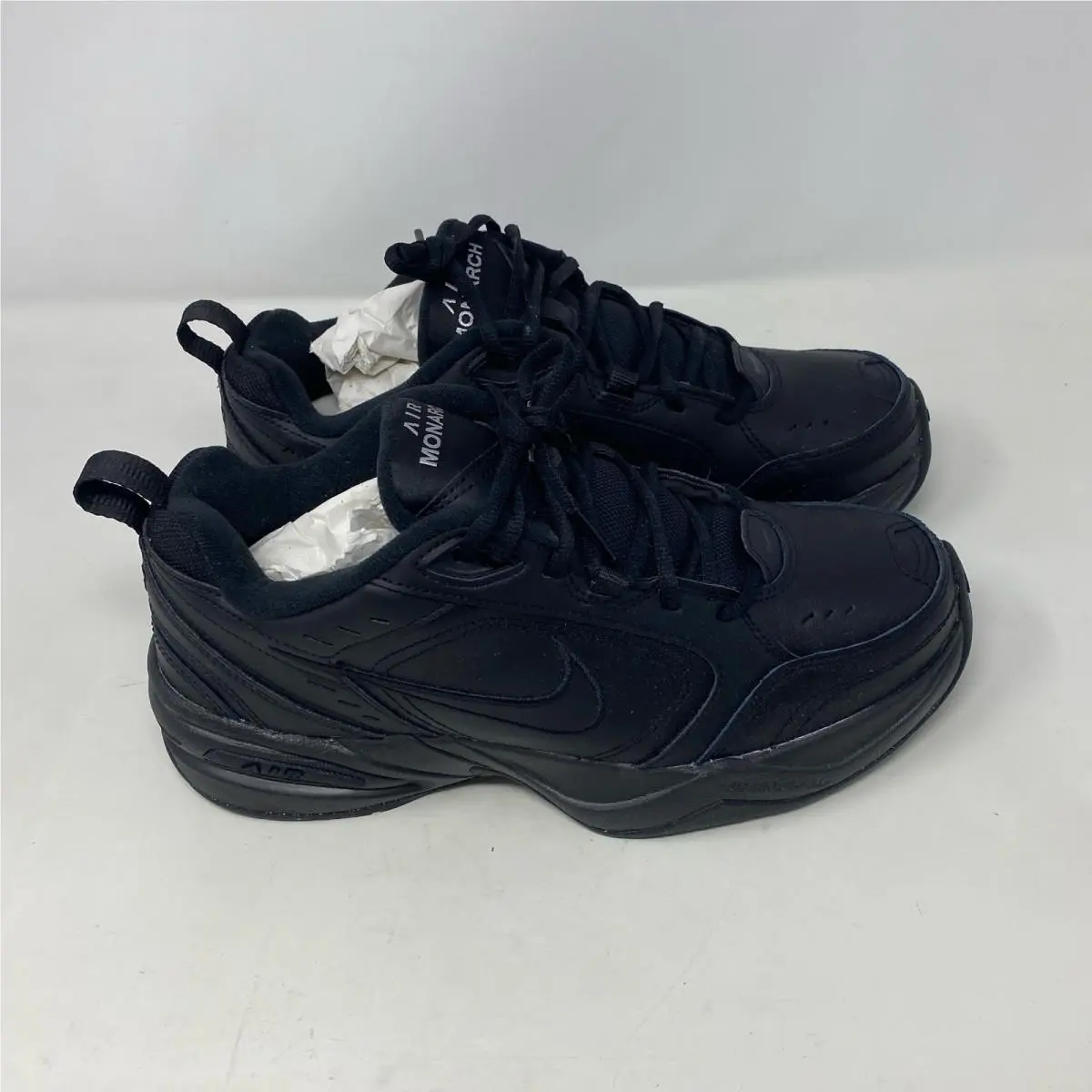 Nike Air Monarch IV Triple Black Size 9.5 Mens