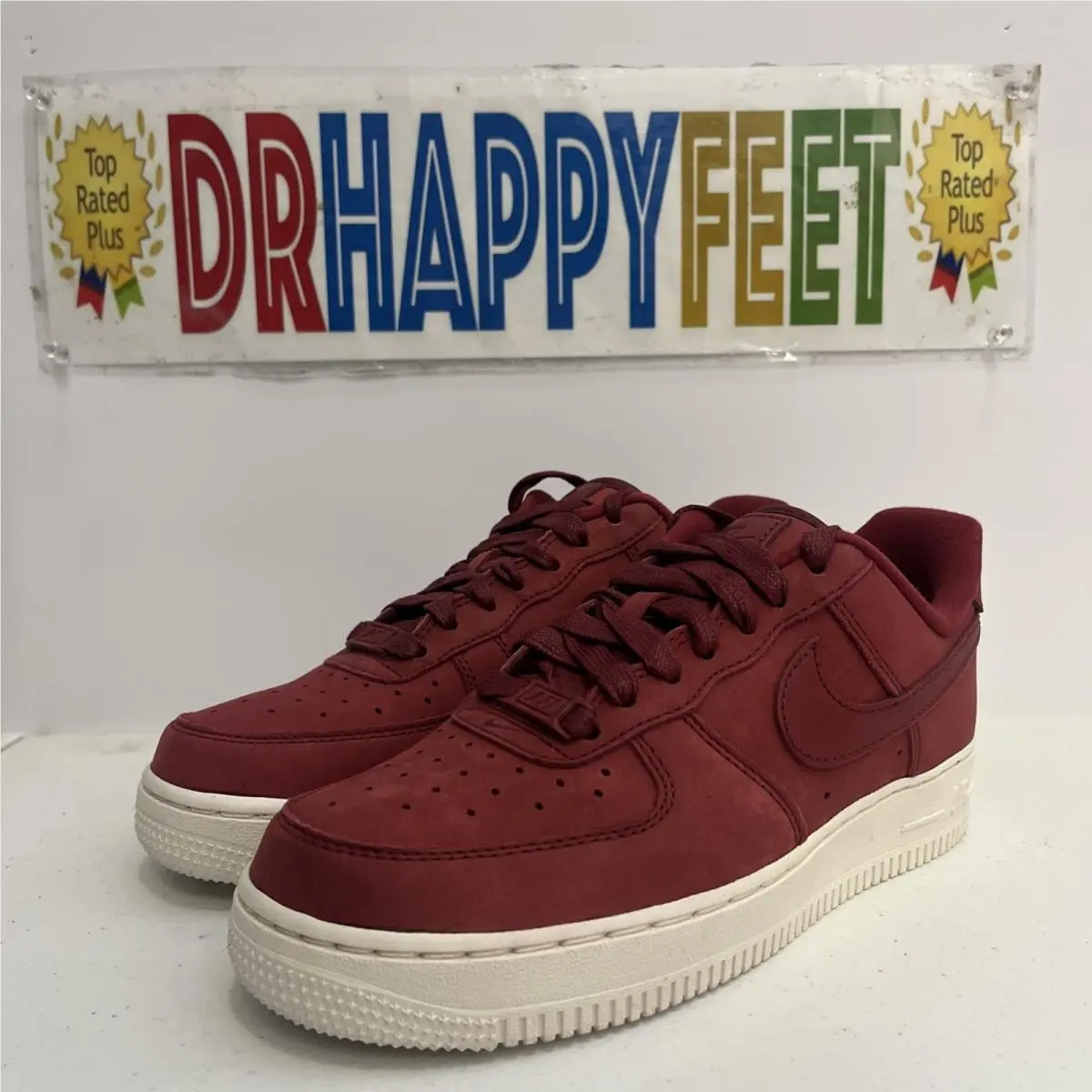Nike Air Force 1 Prm MF Women Shoe 6.5 Burgundy DR9503 600 - Red