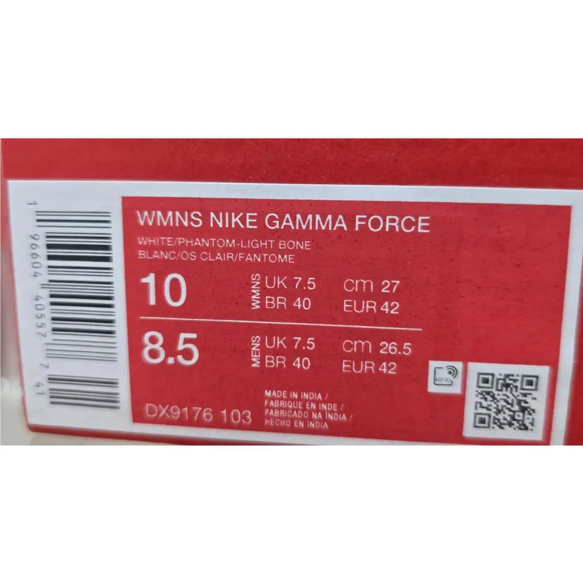 Nike shoes - Nike Gamma Force - Gamma Force - DX9176 - WHITE/PHANTOM/BONE (UPC: 196604405577) 9