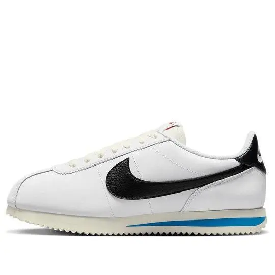Women`s Size 12  Cortez Low Shoes DN1791 100 White Black Light Photo Blue by Nike
