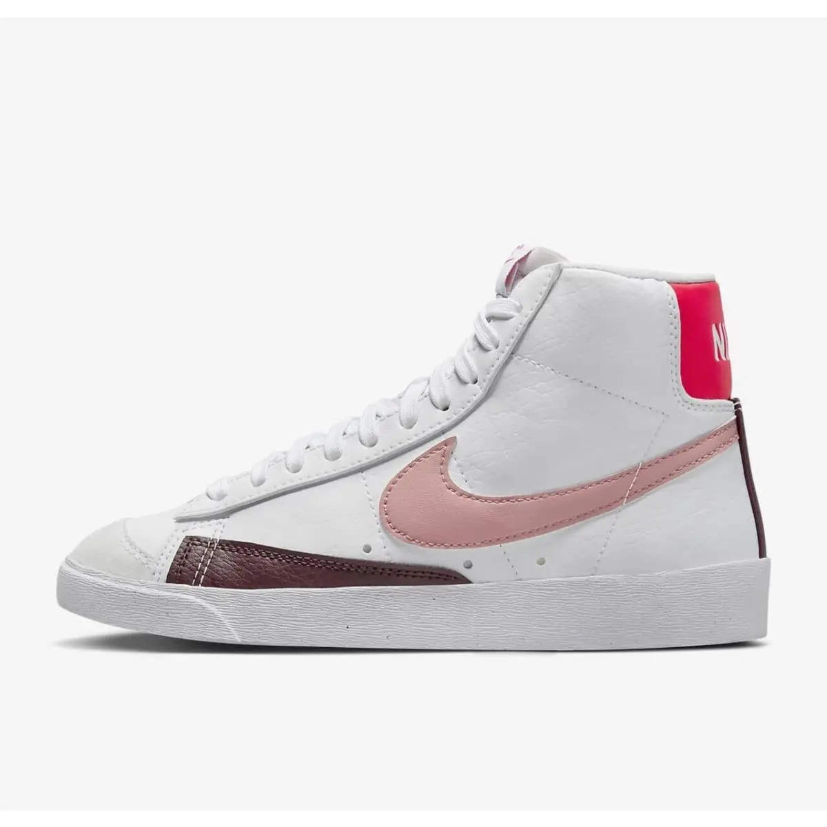 Nike Blazer Mid `77 DQ4124-105 Women`s US10.5 White/red Stardust Leather Sneaker