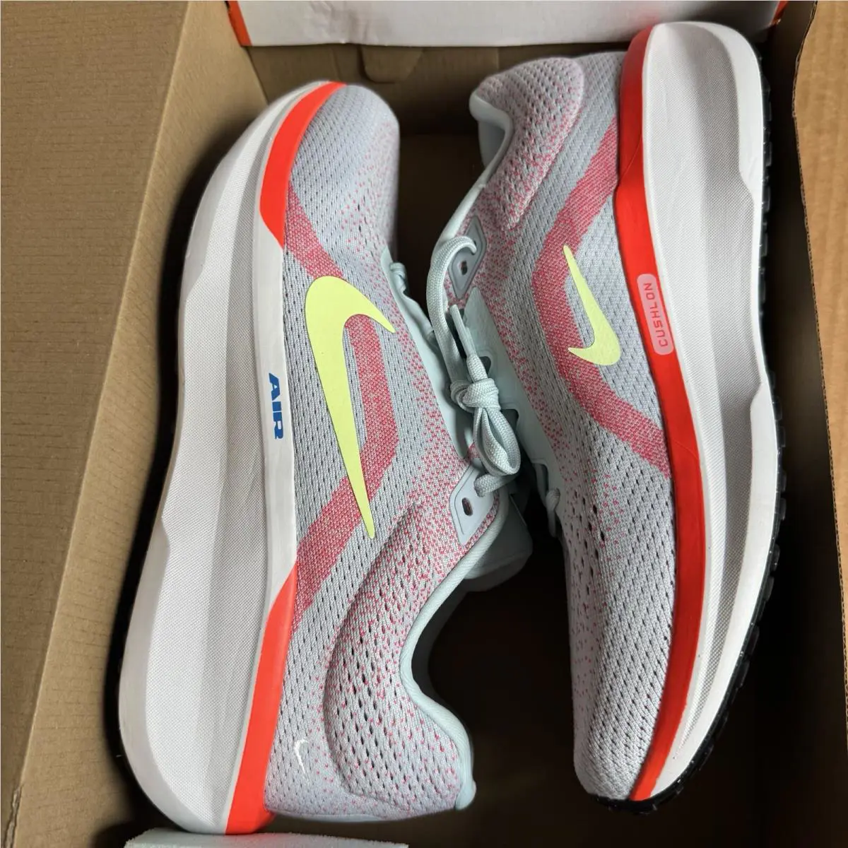 Nike shoes - Nike Air Winflo 11 - Air Winflo - FJ9510-402 - White, Manufacturer: Glacier Blue/barely Volt (UPC: 0197593766700) 12