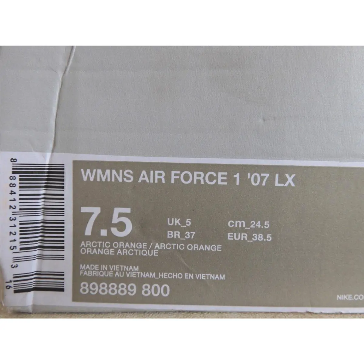 Nike shoes - Nike Air Force 1 `07 - 898889-800 - Orange (UPC: 888412312153) 3
